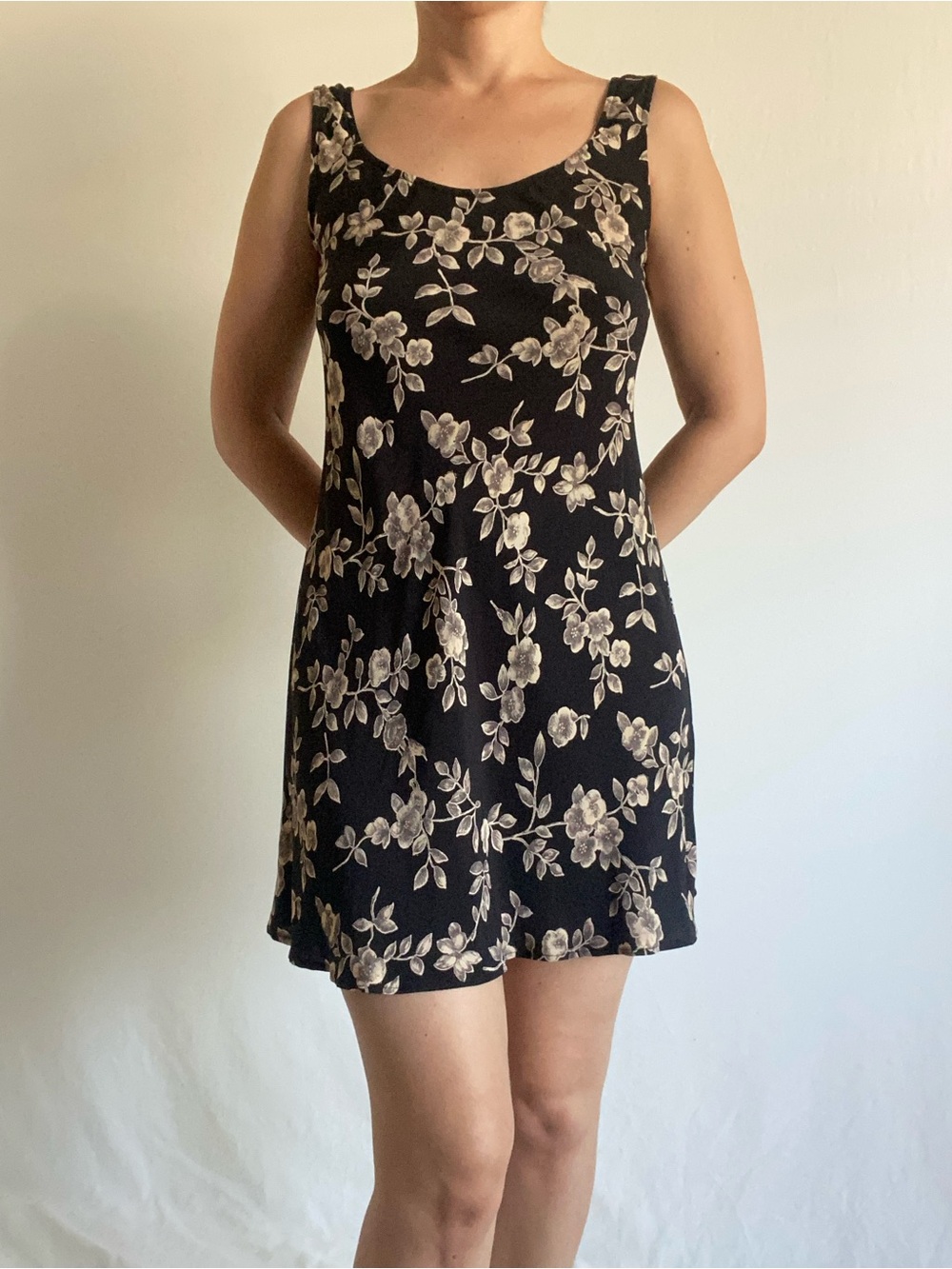 Vintage 90s Tessuto petite slip mini dress rayon small